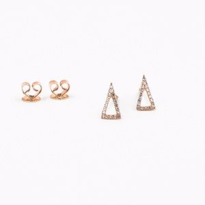 Diamond Triangle Studs